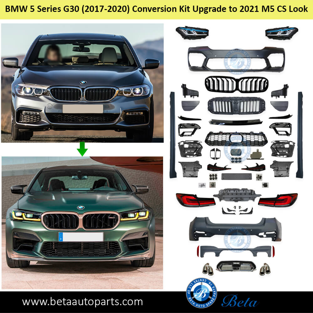 Body Kit Conversion Upgrade to 2021 M5 CS Look for BMW 5 Series 2017-2020 models Front Body Kit Conversion Upgrade to 2021 M5 CS Look for BMW 5 Series 2017-2020 models Front